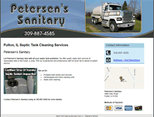 Tablet Screenshot of petersenssanitaryinc.com